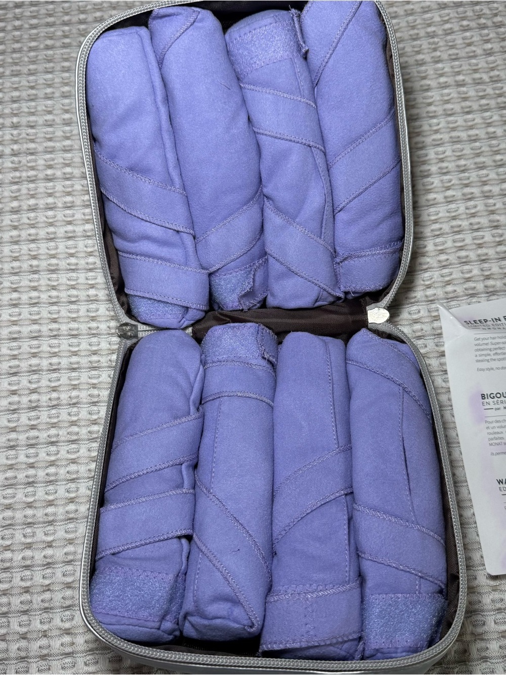 Brand New Monat Sleep In Rollers Limited Edition 8 count case Purple Hair Care
